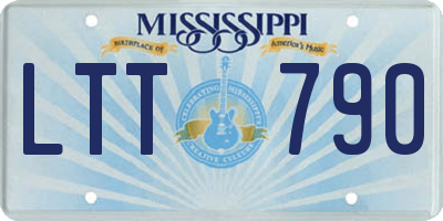 MS license plate LTT790