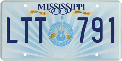 MS license plate LTT791