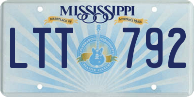 MS license plate LTT792