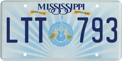 MS license plate LTT793