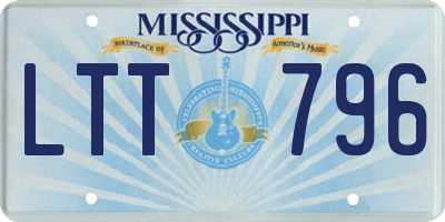 MS license plate LTT796