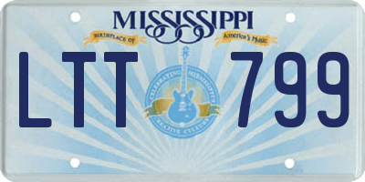 MS license plate LTT799