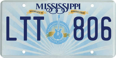MS license plate LTT806