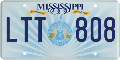 MS license plate LTT808
