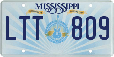 MS license plate LTT809