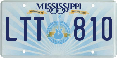 MS license plate LTT810