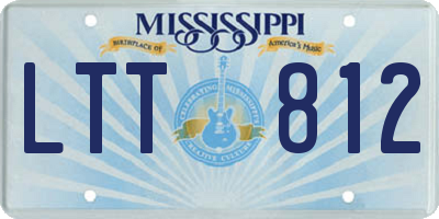 MS license plate LTT812