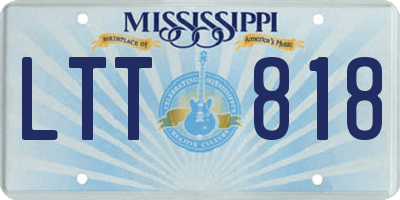 MS license plate LTT818