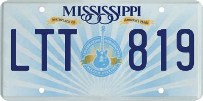 MS license plate LTT819