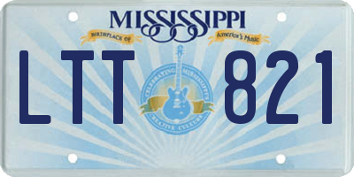 MS license plate LTT821