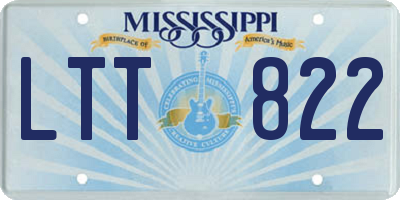 MS license plate LTT822