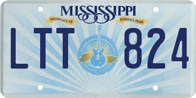 MS license plate LTT824