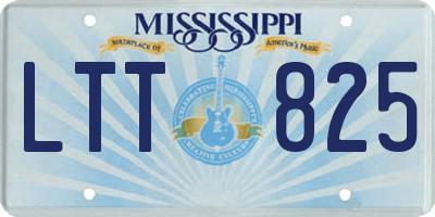 MS license plate LTT825