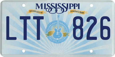 MS license plate LTT826