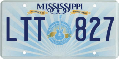 MS license plate LTT827