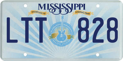 MS license plate LTT828