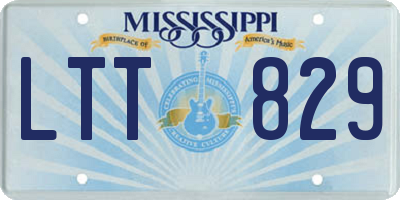 MS license plate LTT829
