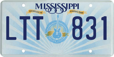 MS license plate LTT831