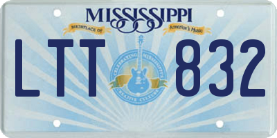MS license plate LTT832