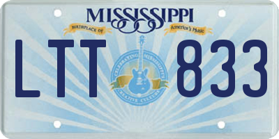 MS license plate LTT833