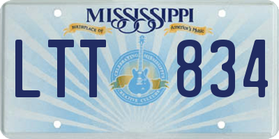 MS license plate LTT834
