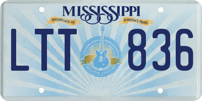MS license plate LTT836