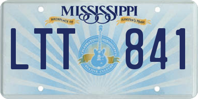 MS license plate LTT841