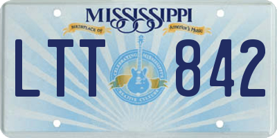 MS license plate LTT842