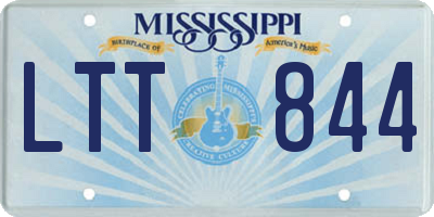 MS license plate LTT844