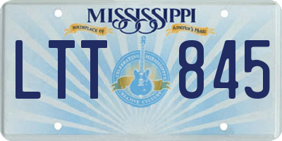 MS license plate LTT845