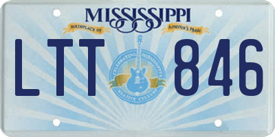 MS license plate LTT846