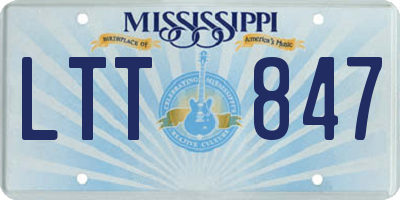 MS license plate LTT847