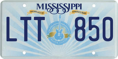 MS license plate LTT850