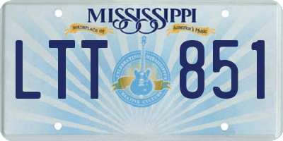 MS license plate LTT851