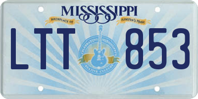 MS license plate LTT853