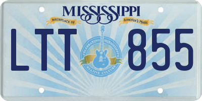 MS license plate LTT855