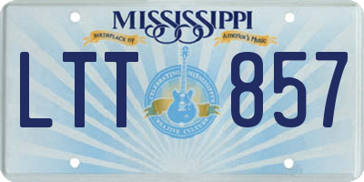 MS license plate LTT857
