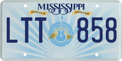 MS license plate LTT858