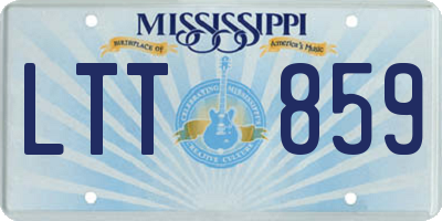 MS license plate LTT859