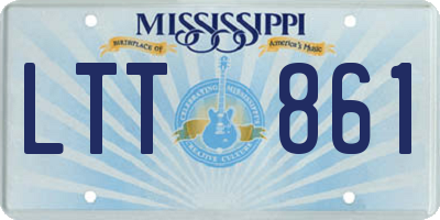 MS license plate LTT861