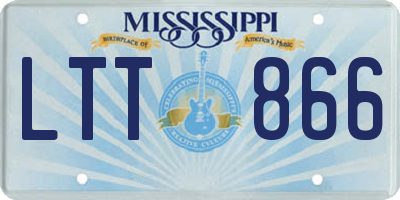 MS license plate LTT866