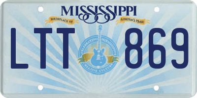 MS license plate LTT869