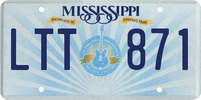 MS license plate LTT871