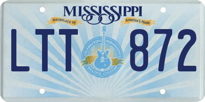 MS license plate LTT872