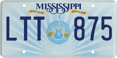 MS license plate LTT875