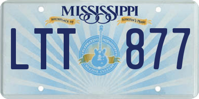 MS license plate LTT877