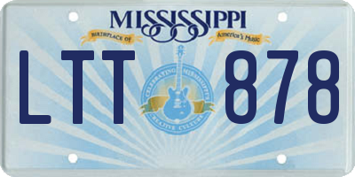 MS license plate LTT878