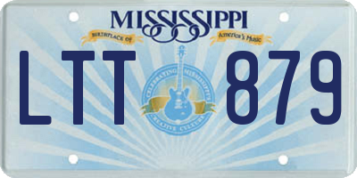 MS license plate LTT879