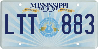 MS license plate LTT883