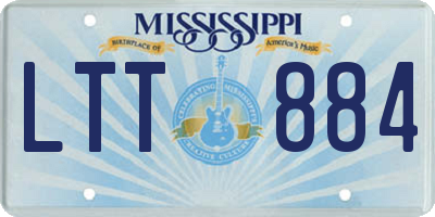 MS license plate LTT884